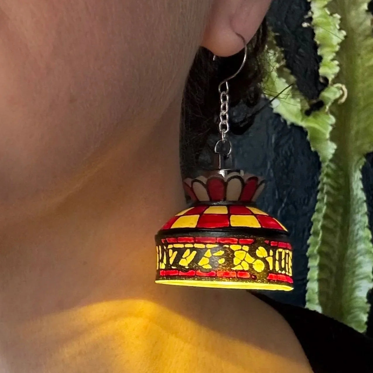 The Vintage Pizza Parlor Lamp Earrings