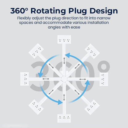 360° Rotating Telescopic Power Extension Socket