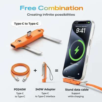 🔥🔥Fast-Charging Cable with Detatchable Stand