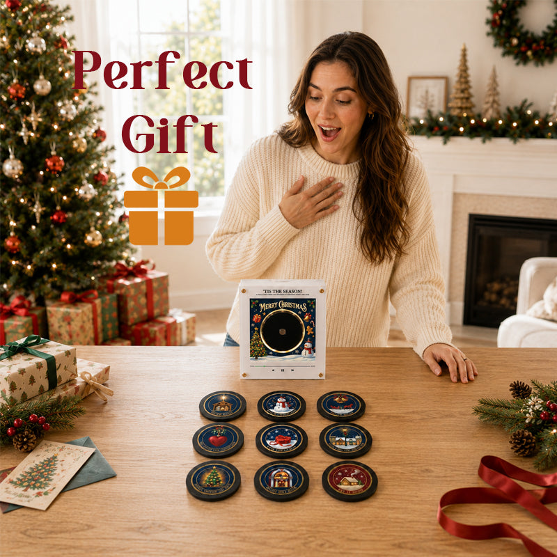 Christmas Music Refrigerator Stickers | 9 Classic Christmas Songs Interactive Holiday Decor