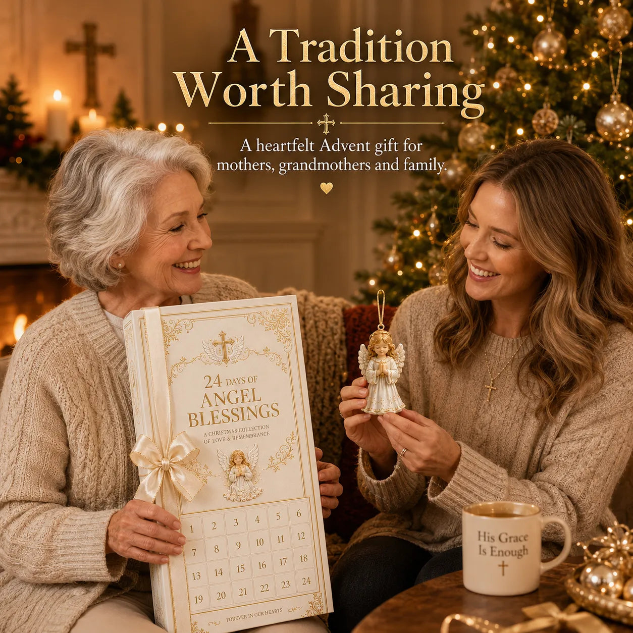 ⏳ Last Day Special – 👼 24-Day Angel Christmas Advent Calendar | 24 Unique Faith-Inspired Angel Ornaments with Hanging Loops for Daily Advent Surprises & Tree Display 🎄✨