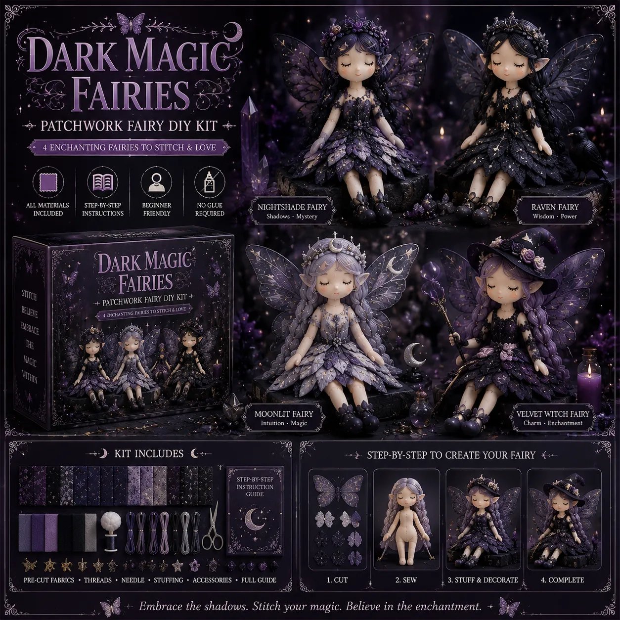 🔥Buy 2 Free Shipping - 🧵Fairy Patchwork DIY Collection