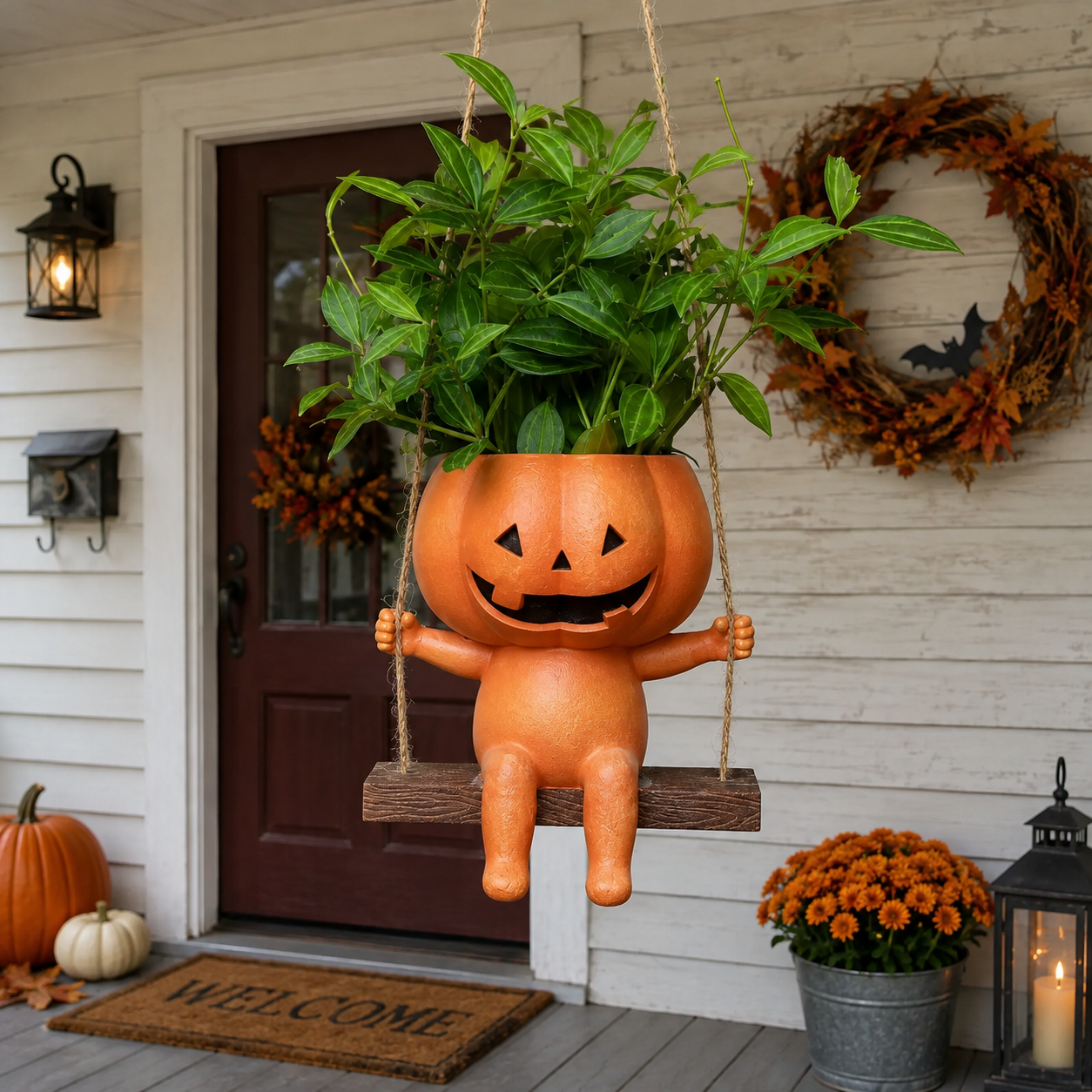 🎃 Pumpkin Planter | The Easiest Way To Make Your Porch Feel Like Fall
