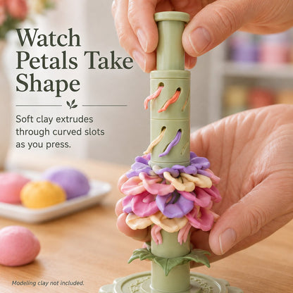 🌷Modular Clay Bloom Maker with 9 Shaping Sleeves🎨