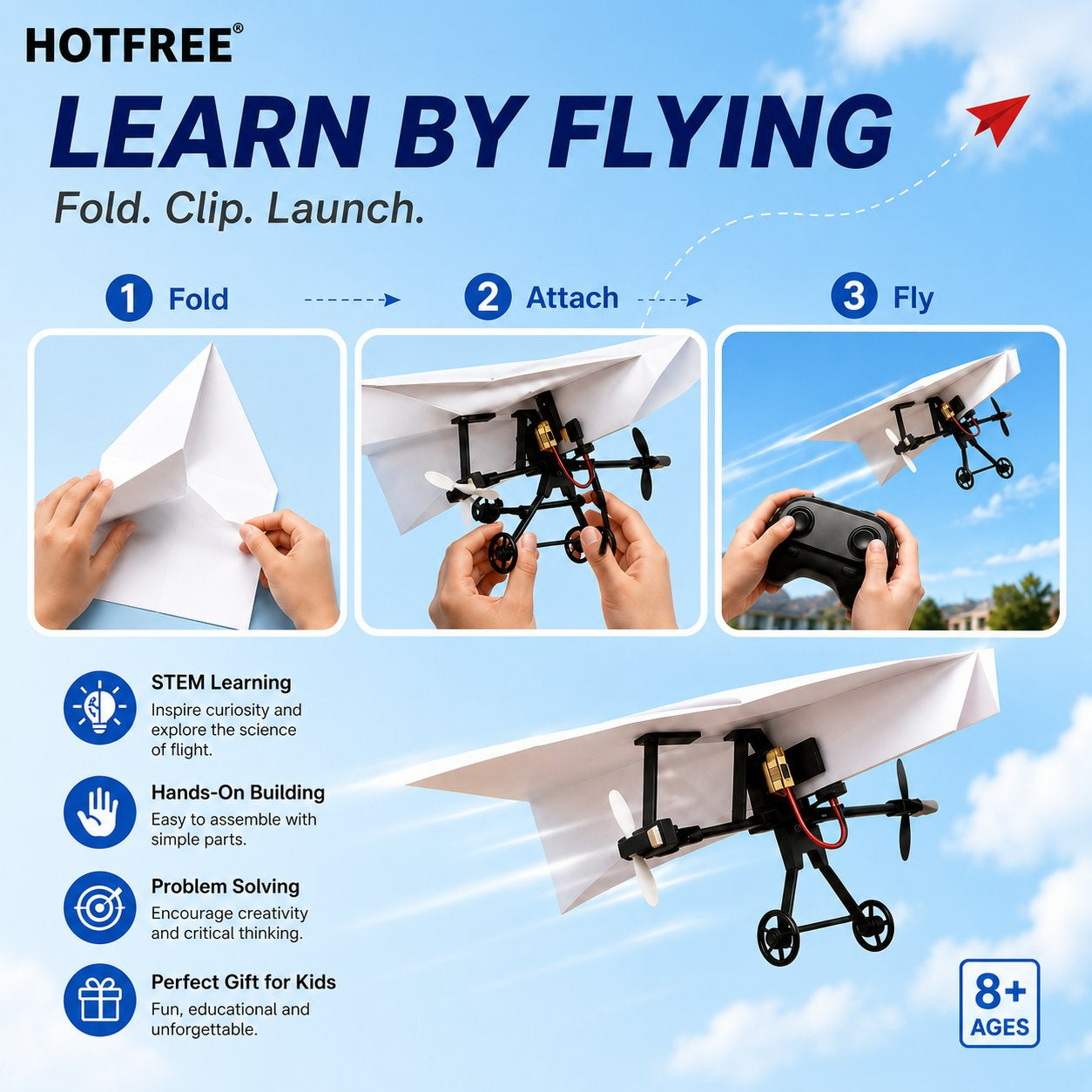 🛩️Parent-Child DIY RC Paper Plane Kit – Build, Learn & Fly Together