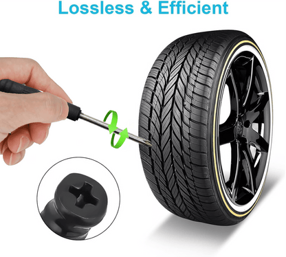 🛞 60-Piece Tubeless Tire Repair Screw Kit – 2 Sizes for Emergency Tread Punctures