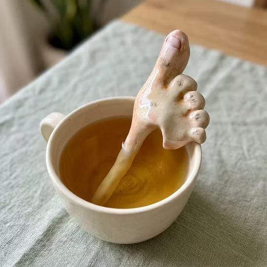 Holiday Special: Handmade Quirky Ceramic Foot Straw