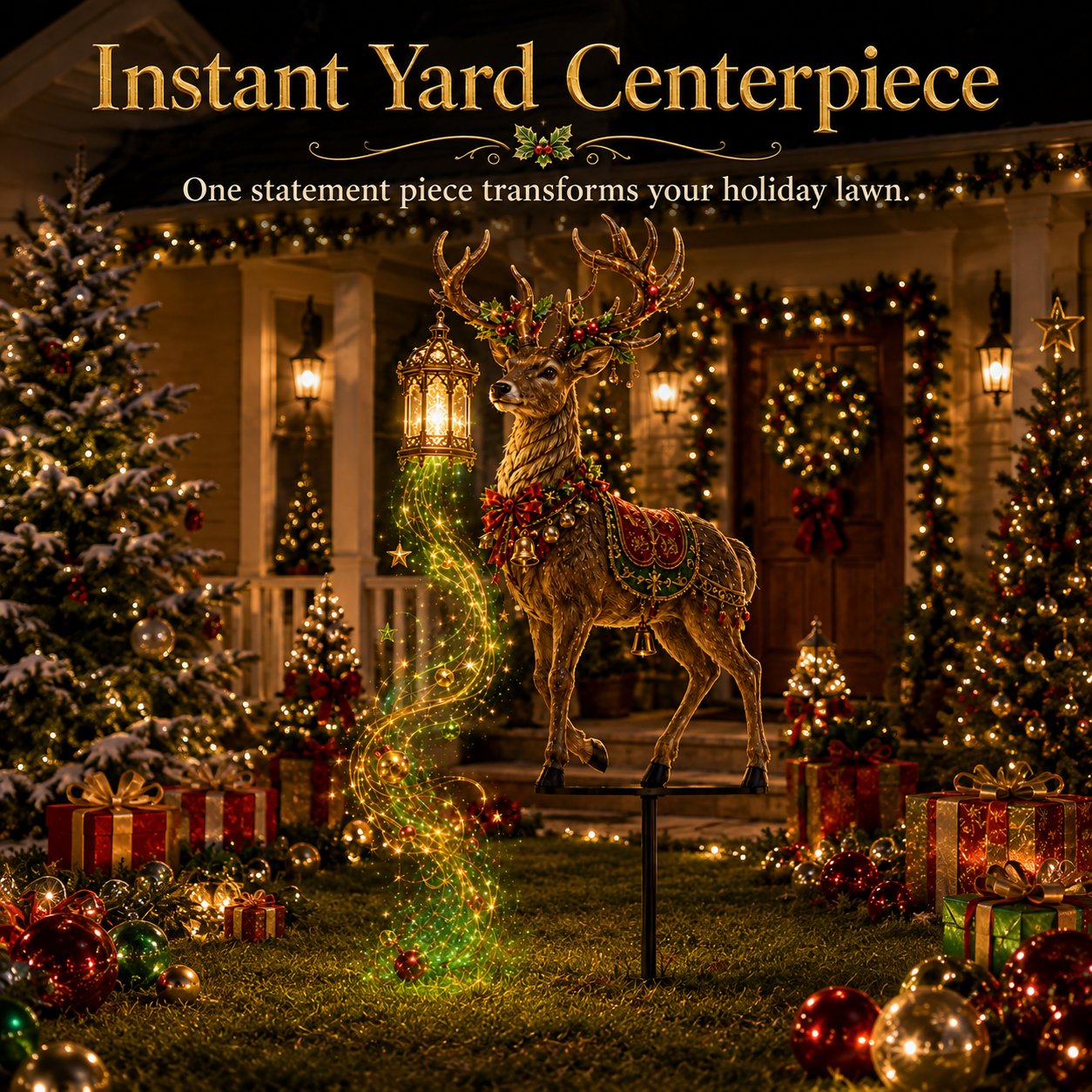 ✨🦌Light-Up Reindeer Christmas Yard Stake