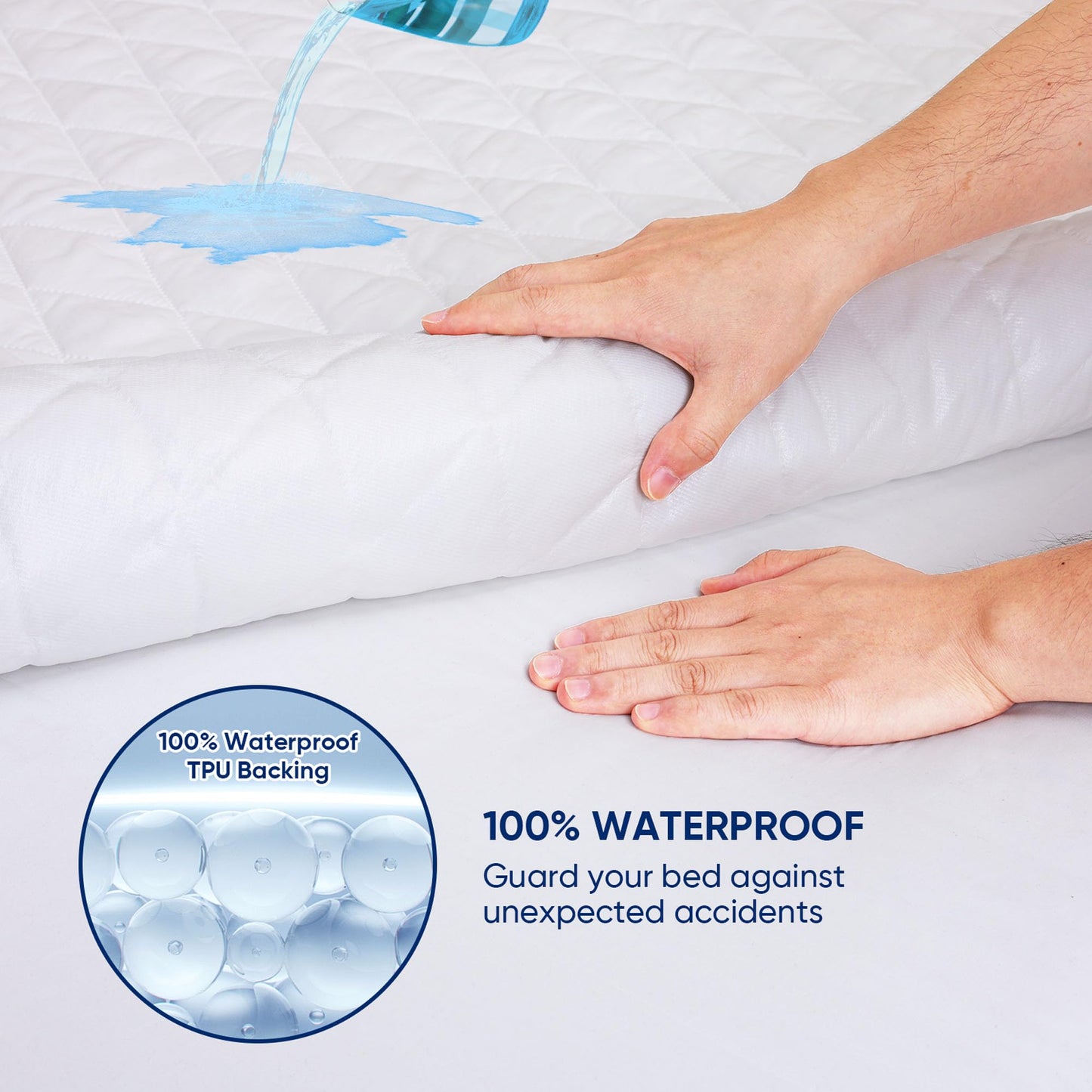 🛏️HOLIDAY SALE: 1-PACK WATERPROOF MATTRESS PROTECTOR — QUEEN SIZE, DEEP POCKET, NOISELESS!🛏️