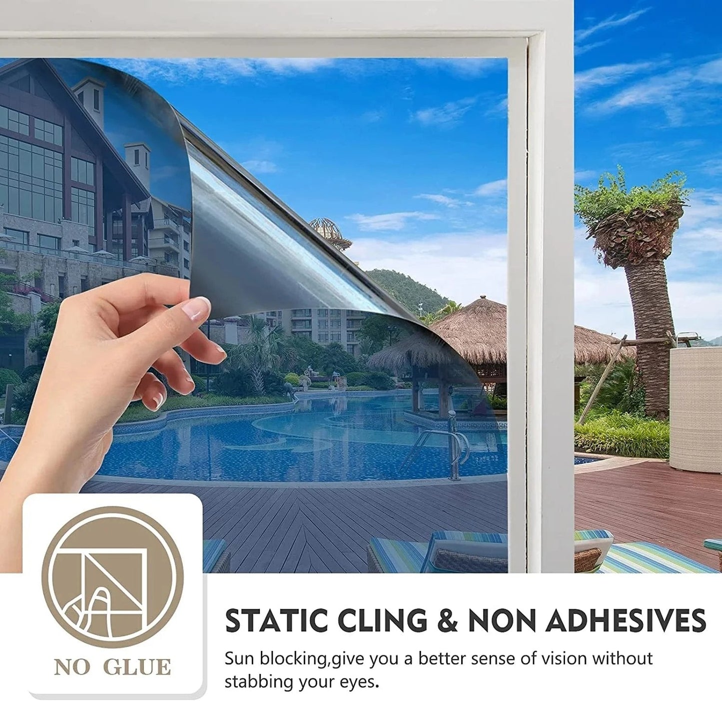 🏠Window Privacy Film - ''Reject UV rays and peeping''
