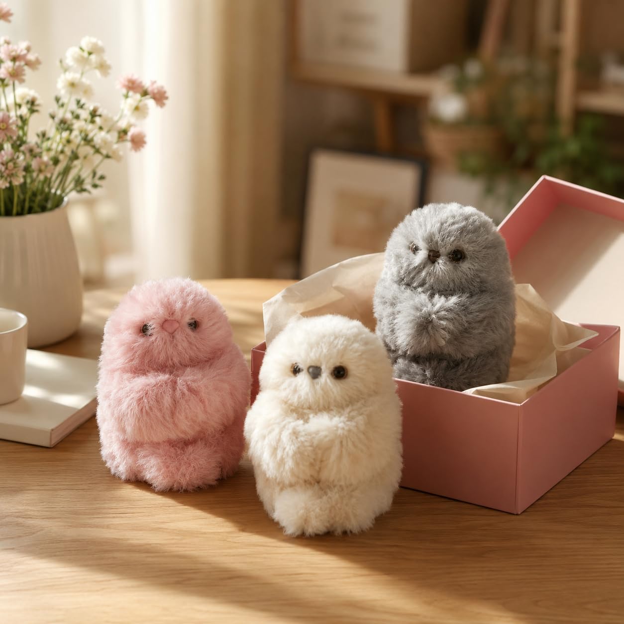 🦉 Fluffy AI Companion™ – Interactive Talking Plush Bag Charm That Responds to Your Touch