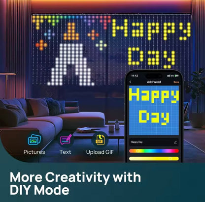 🎄 Transform Your Space with Magic| DIY Programmable Smart Curtain Lights ✨