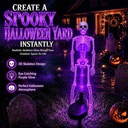 Solar-powered skull-shaped garden stake light