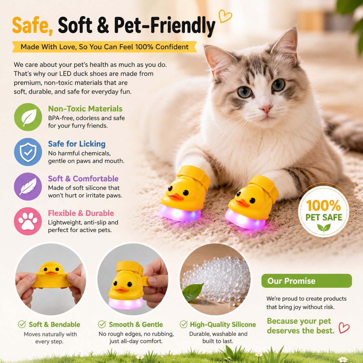 🐥 DuckGlow™ LED Pet Shoes – Make Every Step Fun & Adorable😻