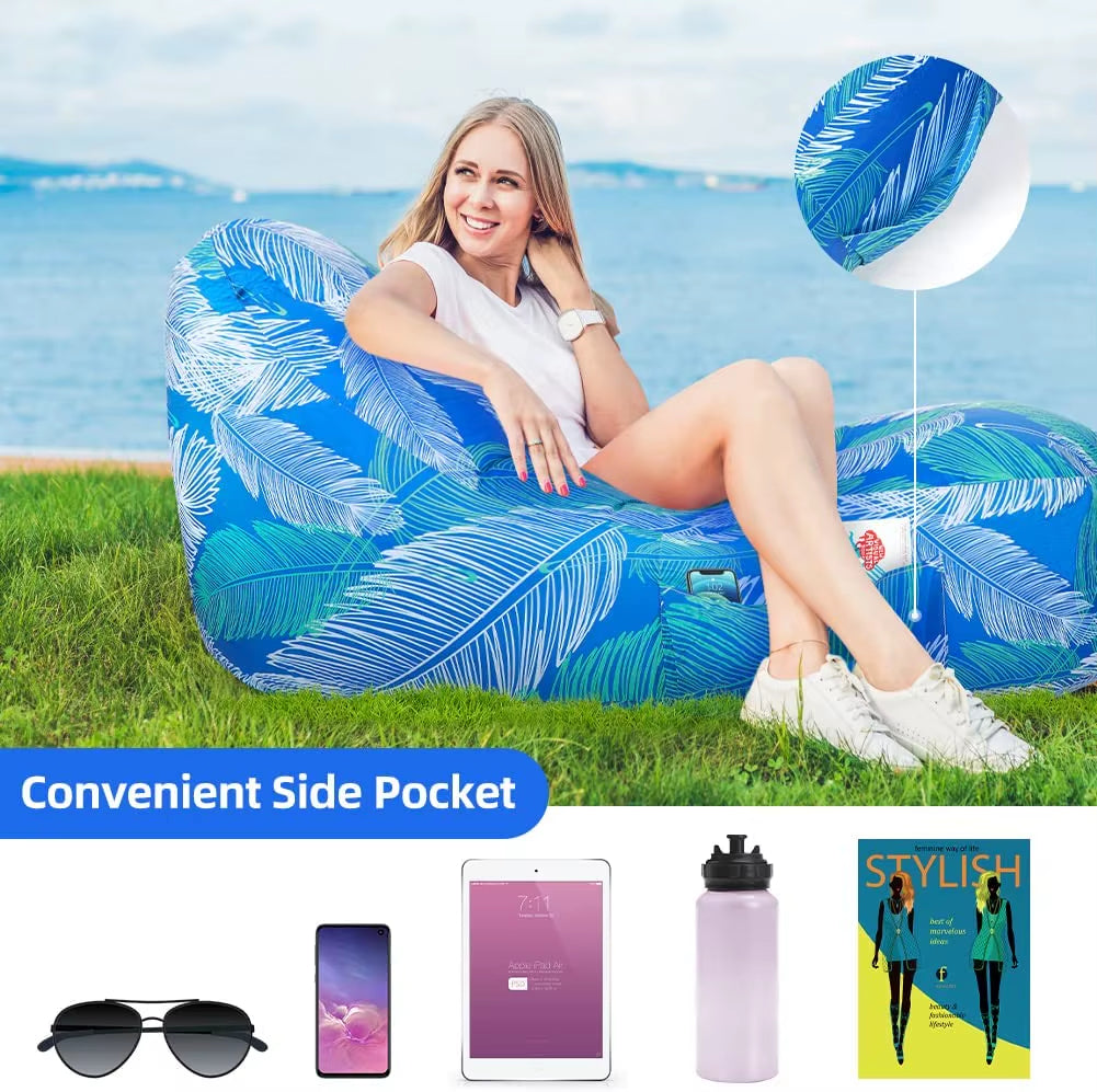 🌴 Relax Anywhere with Your Portable Inflatable Lounger