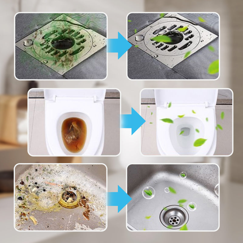 ✨Powerful Cleaning Effervescent Tablets for Pipe, Fast-Dissolving Hair Grease Clogs, Deodorizing Antibacterial Pipe Cleaner for Sink, Toilet Floor Drain