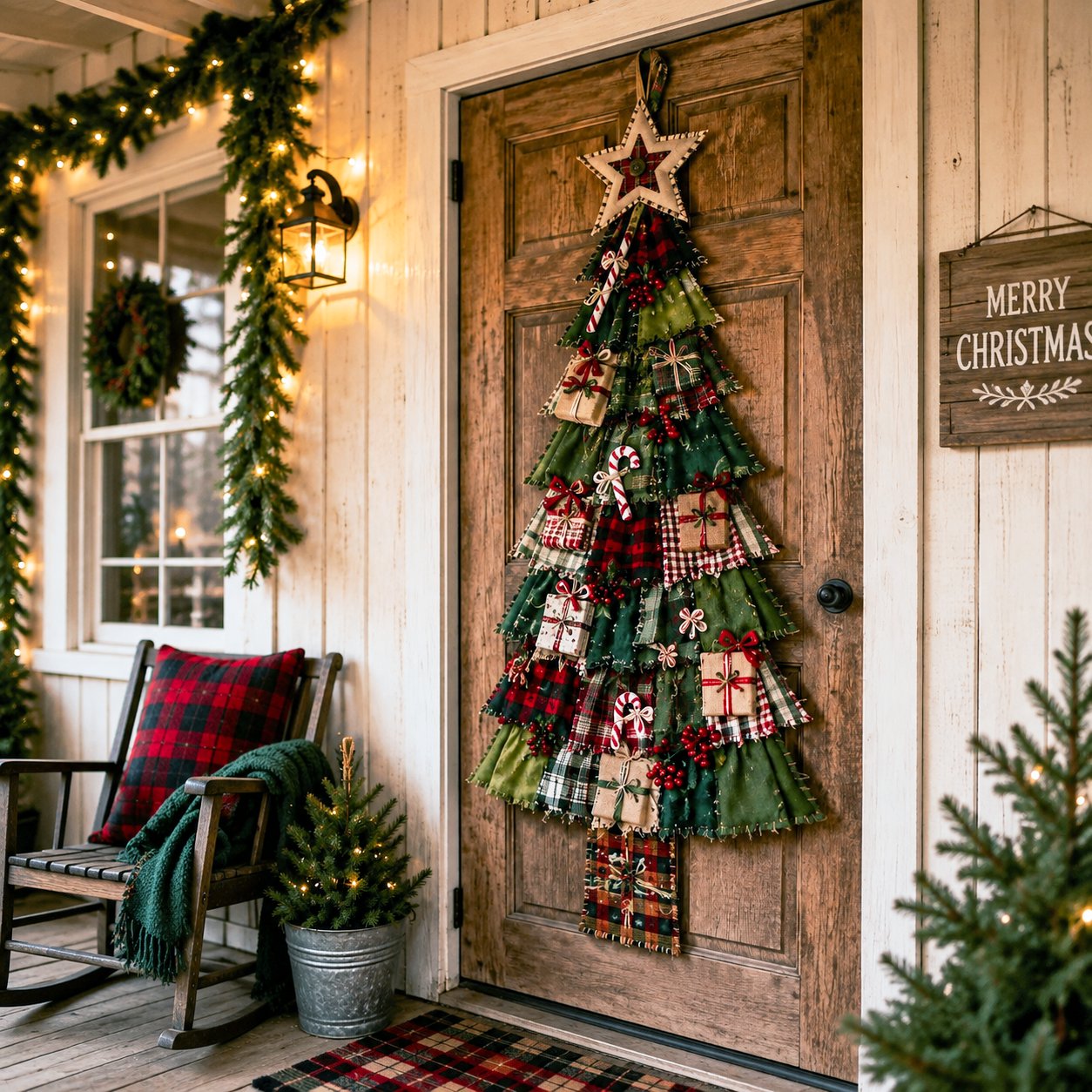 🎄Beginner-Friendly DIY Oversized Patchwork Christmas Tree Door Hanging Kit
