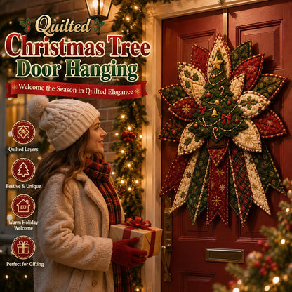 🎉 Holiday Celebration 🎄 – Festive Quilted Christmas Door Hanging DIY Sewing Kit