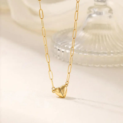 🔥🌹✨Stainless steel Heart Shape Pendant Magnetic Necklace