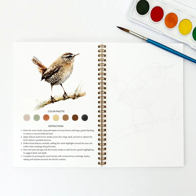 🔥Christmas Sale🎁 🖼️Beginner-Friendly💕 Watercolor Workbook