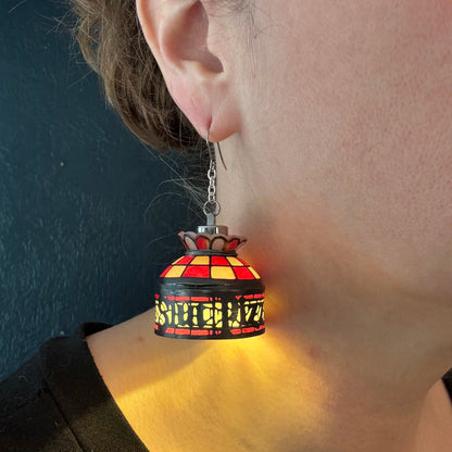 The Vintage Pizza Parlor Lamp Earrings