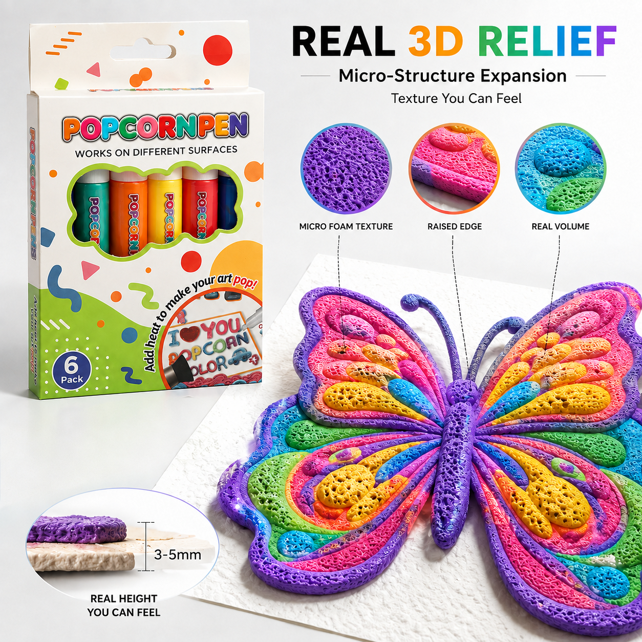 🔥Last Day Sela 🖍️🎁🔮Magic Pen – Draw 3D with one stroke!🎄 DIY Bubble Popcorn Drawing Pens🔥🪄