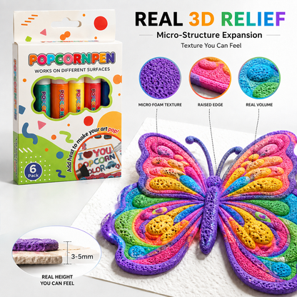 🔥Last Day Sela 🖍️🎁🔮Magic Pen – Draw 3D with one stroke!🎄 DIY Bubble Popcorn Drawing Pens🔥🪄