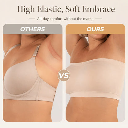 ✨ Convertible Strapless Bandeau Bra with Wireless Comfort, Anti-Slip Grip 👍Suitable for All Body Types