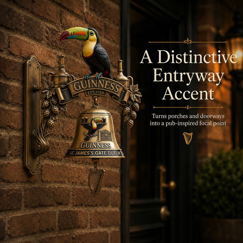 🍺Guinness Toucan Cast Iron Door Bell
