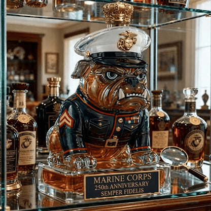 🔥🔥🔥250th Anniversary Military-Inspired Bulldog Whiskey Decanter Set