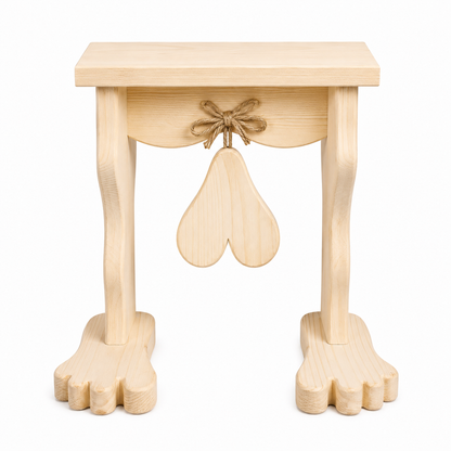 🪑Funny Wooden Ball Bell Stool😂 – Rustic Farmhouse Conversation Piece