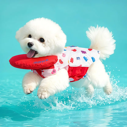 Dog Life Jacket - Pet Safety Vest with Removable Front Float & Rescue Handle