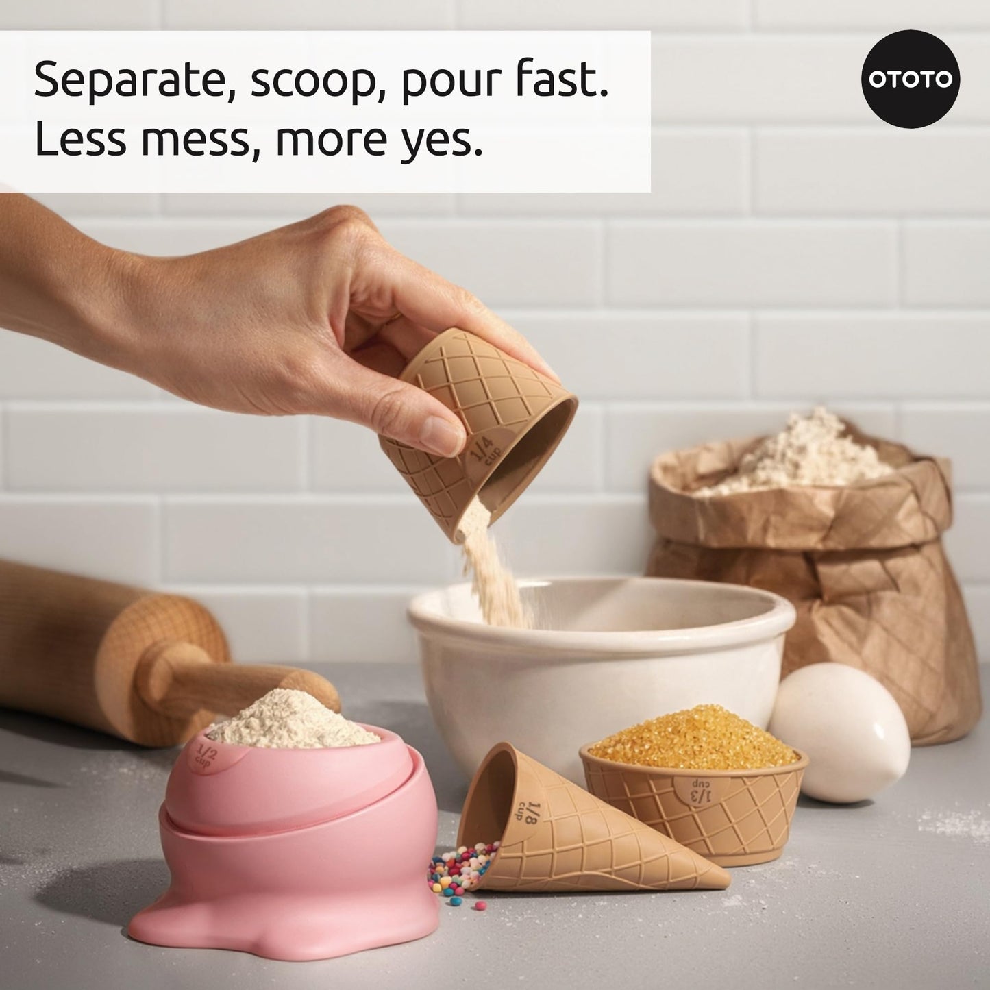 Ice Cream Measuring Cups Set