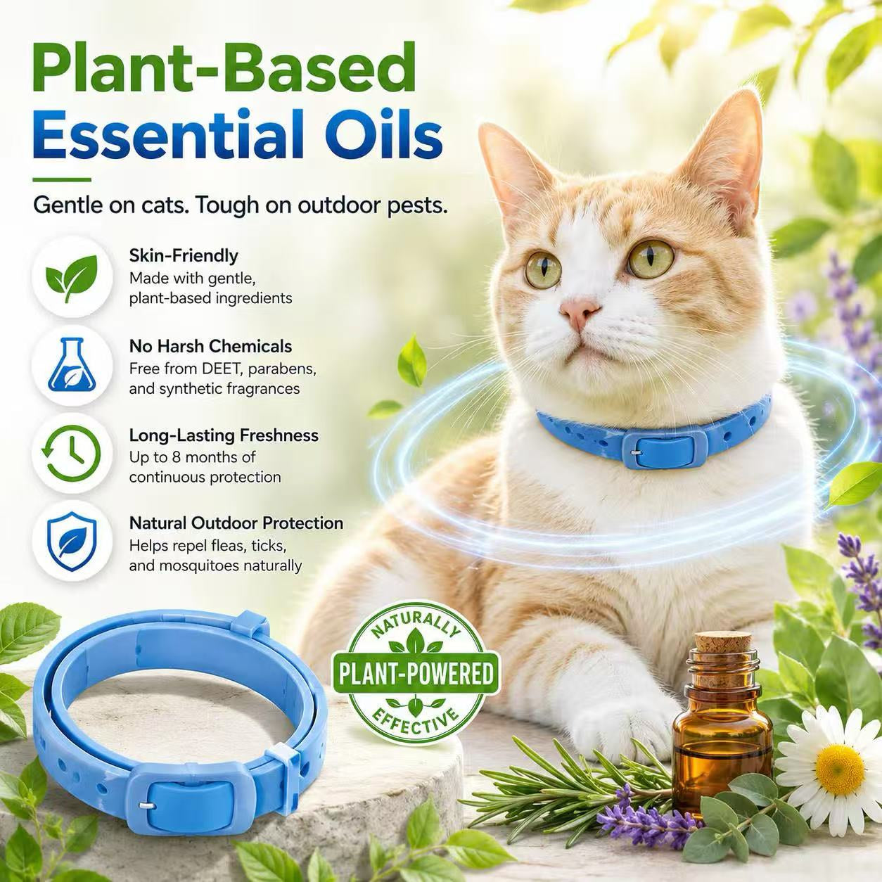 🐾Natural Essential Oil Pet Pest Repellent Collar
