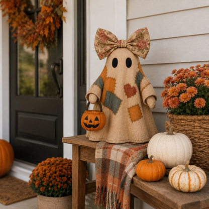 👻Lighted Vintage Patchwork Ghost