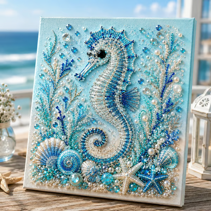 🌊✨💯Ocean Theme Pearl Art DIY Kit – Relaxing DIY Craft to Create Stunning Coastal Artwork