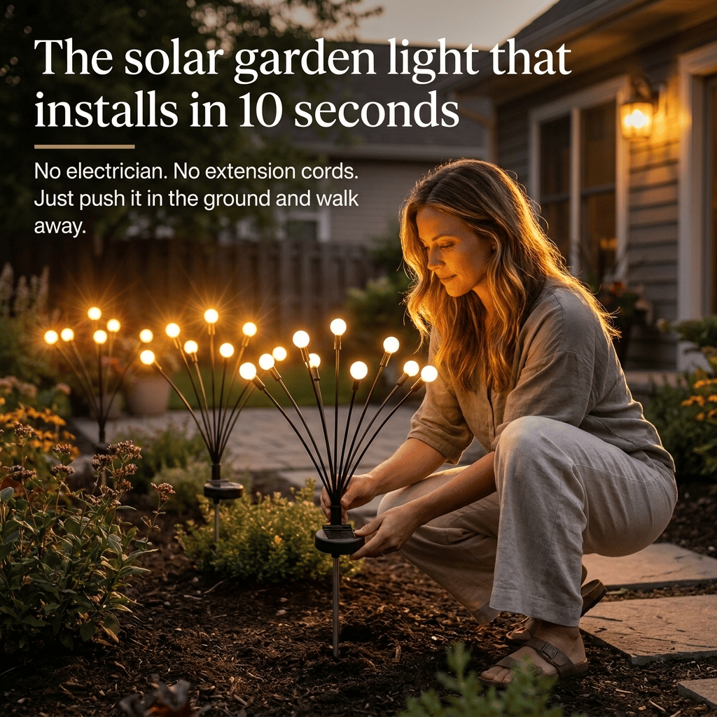 🐝✨8 LED Solar Powered Firefly Light - IPS65 Waterproof