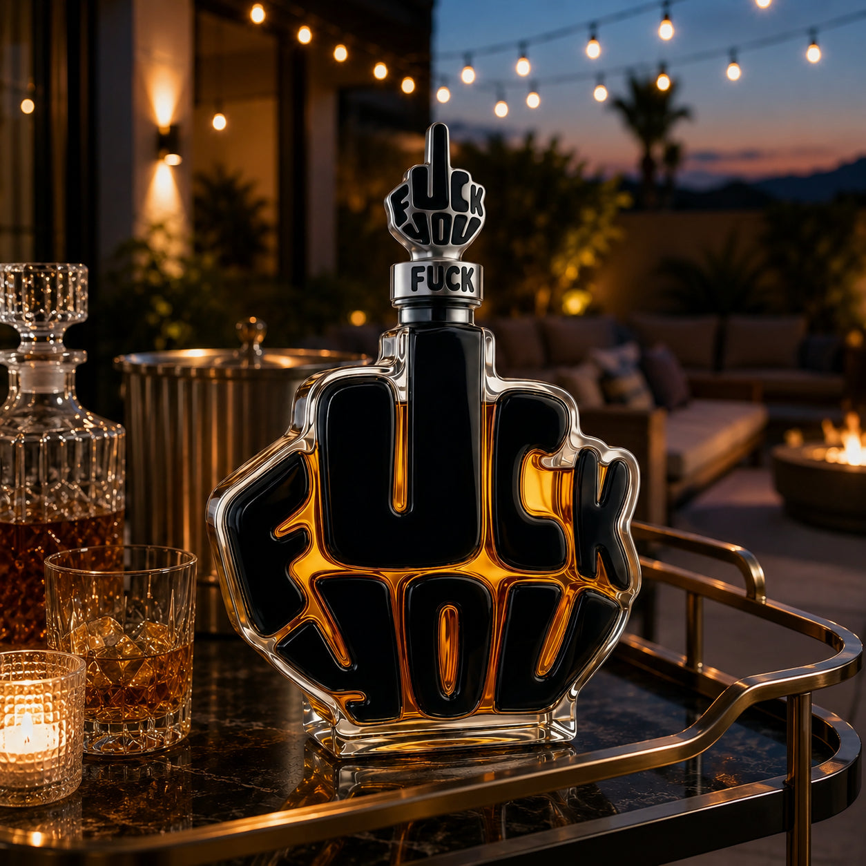 🍾Novelty Middle Finger Whiskey Decanter Set