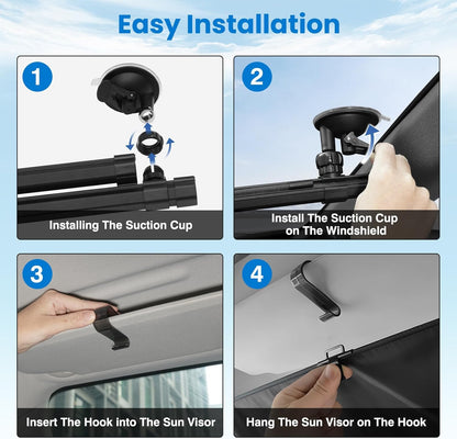 🚗☀️ VALORS™ AUTO RETRACTABLE WINDSHIELD SUN SHADE