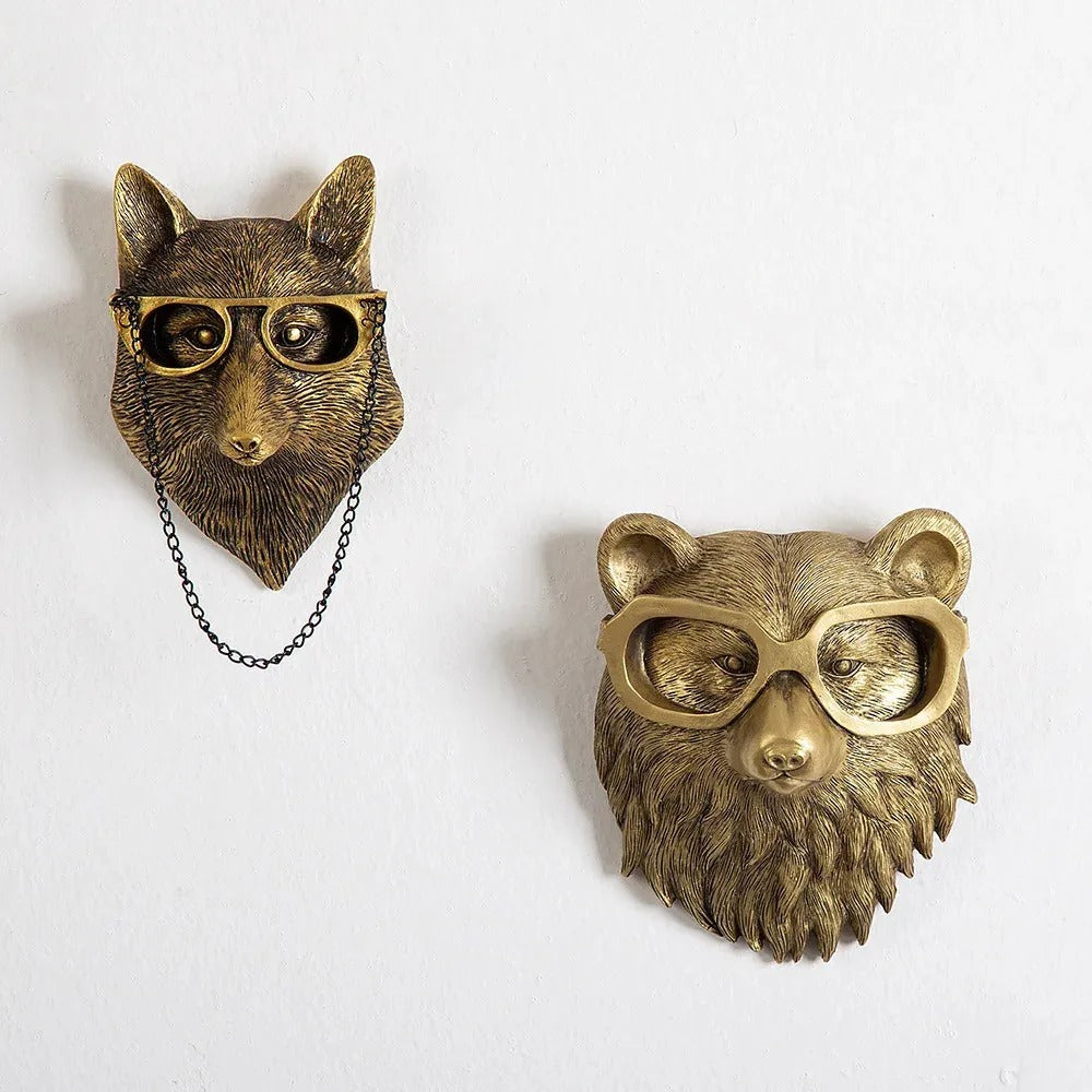 🔥Christmas Sale🎁Eric + Eloise Animal Wall-Mounted Decor Collection ：A Captivating Animal Wall Decor Collection 🦌🐻🦊