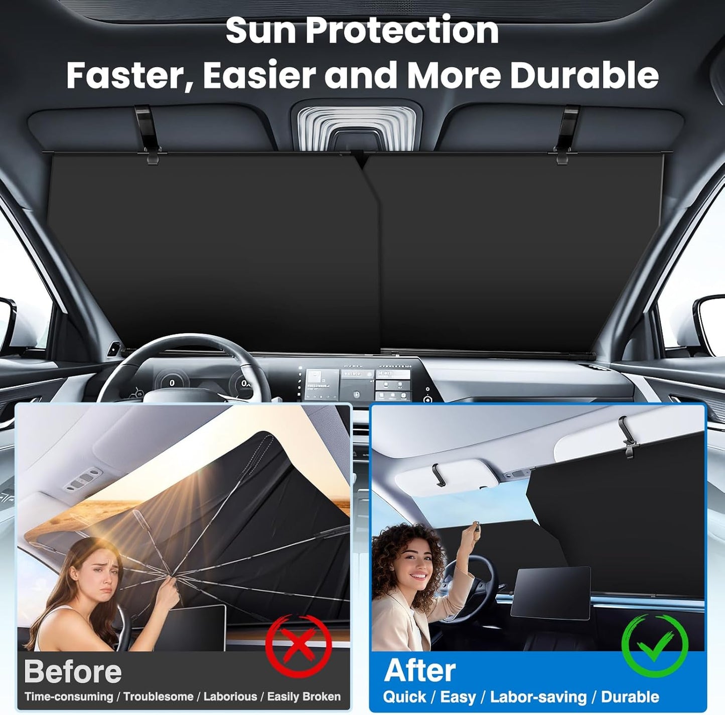 🚗☀️ VALORS™ AUTO RETRACTABLE WINDSHIELD SUN SHADE