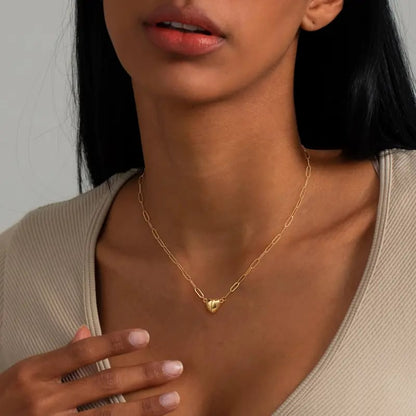🔥🌹✨Stainless steel Heart Shape Pendant Magnetic Necklace