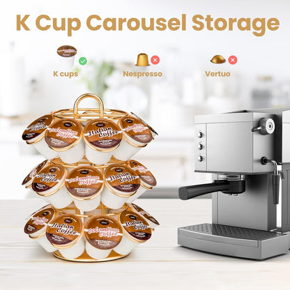 ☕ 27-Pod 360° Rotating Coffee Pod Organizer