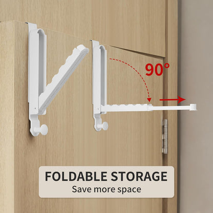 Foldable Over The Door Drying Rack,No drilling, For Laundry Bathroom Bedroom Travel