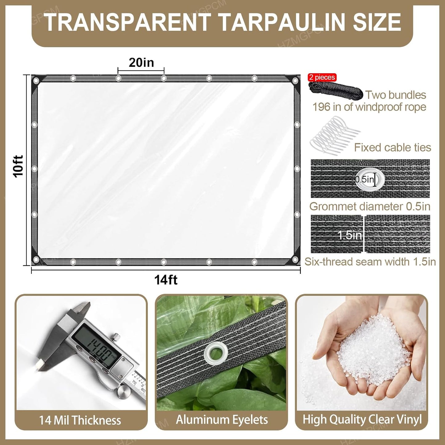 🌧️ ClearShield All Weather Tarp | Protect Your Space Without Blocking the View🏡