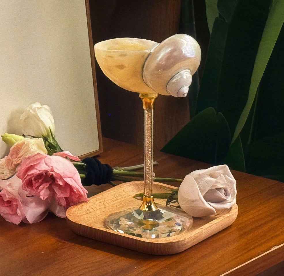 🐚Sea Shell Wine Glass | Handmade Coastal Decor