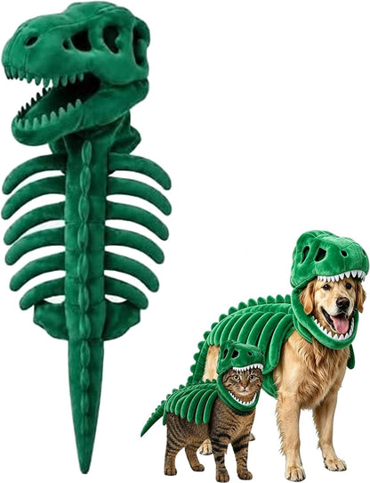 Disfrace de Esqueleto de Dinosaurio para Perros y Gatos, Disfraces de (E#,35cm)
