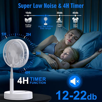 🌀Summer Promotion! 🔋 Telescopic Folding USB Charging Fan – Adjustable height, quiet operation & portable – perfect for desk, travel or outdoor use 💨