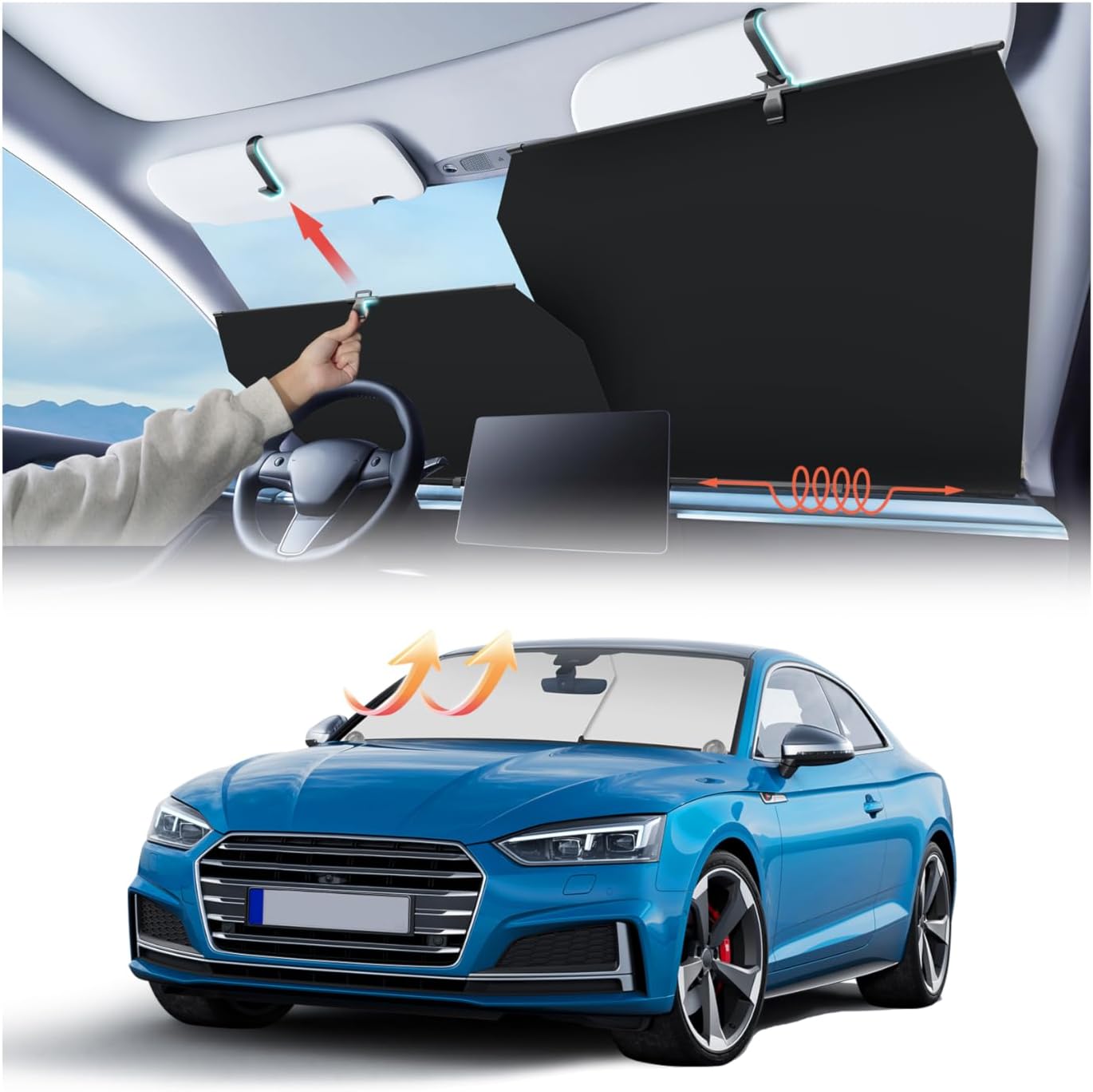 🚗☀️ VALORS™ AUTO RETRACTABLE WINDSHIELD SUN SHADE
