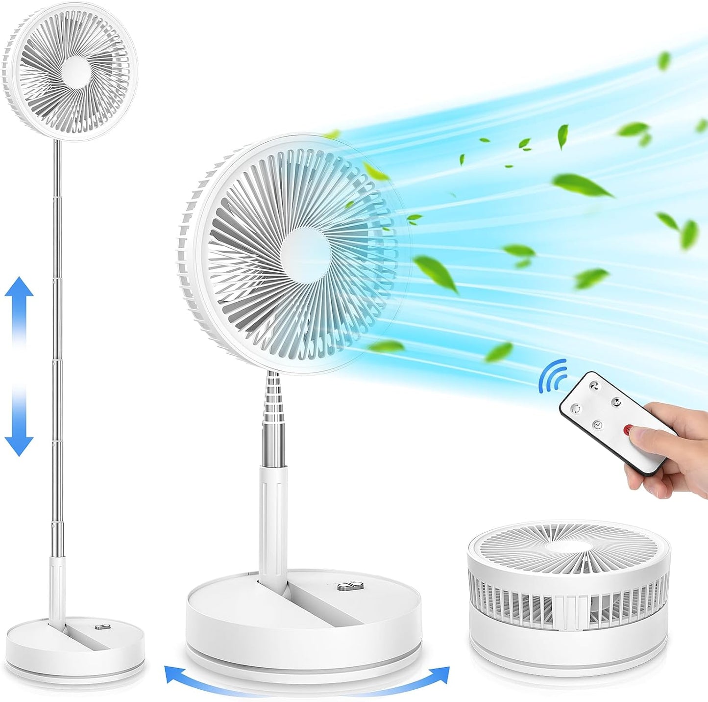 🌀Summer Promotion! 🔋 Telescopic Folding USB Charging Fan – Adjustable height, quiet operation & portable – perfect for desk, travel or outdoor use 💨